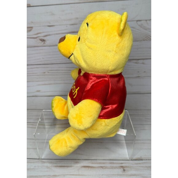 Ty Disney Winnie The Pooh Plush Toy 10" Tall Soft Cuddly Bear With Red Shirt - Picture 3 of 7